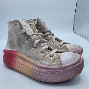 Converse Chuck Taylor All Star Move Girls Size 1 Platform Bright Ombre Shoes